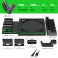thumbnail image 2 of Cooling Stand For Xbox Series X - Dual Controller Charging Station With 2 Rechargeable Battery Packs, 10 Game Slots & Headphone Holder, 2 of 6