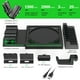 thumbnail image 2 of Soporte de refrigeración para Xbox Series X: estación de carga para dos mandos con dos baterías recargables, 10 ranuras para juegos y soporte para auriculares, 2 of 6