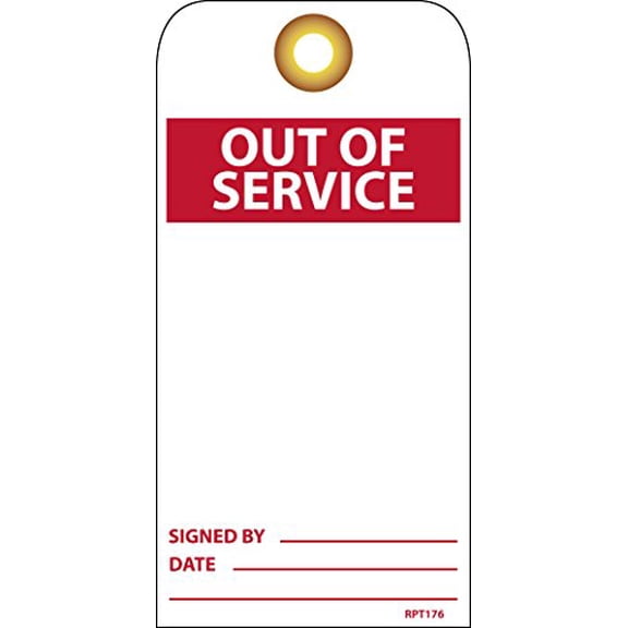 Out Of Service Tag, Tag