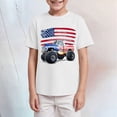 thumbnail image 2 of TOWED22 Boys Printed Tees Short Sleeve Crew Neck Graphic T-Shirts Funny Dinosaur Patterns Summer Tops(White,2-3 Y), 2 of 4