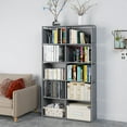 DIY Grid Shelf Bookshelves, Bookcase 10 Cube Storage Organizer Tall