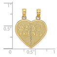 thumbnail image 3 of Auriga Fine Jewelry 14K Yellow Gold BEST FRIENDS Break-a-part Heart Charm for Women, 3 of 6