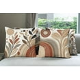 thumbnail image 3 of Ambesonne Botanical Throw Pillow Cover 4 Pack, Boho Earthy Terra Cotta, 20", Paprika Tan and Brown, 3 of 3
