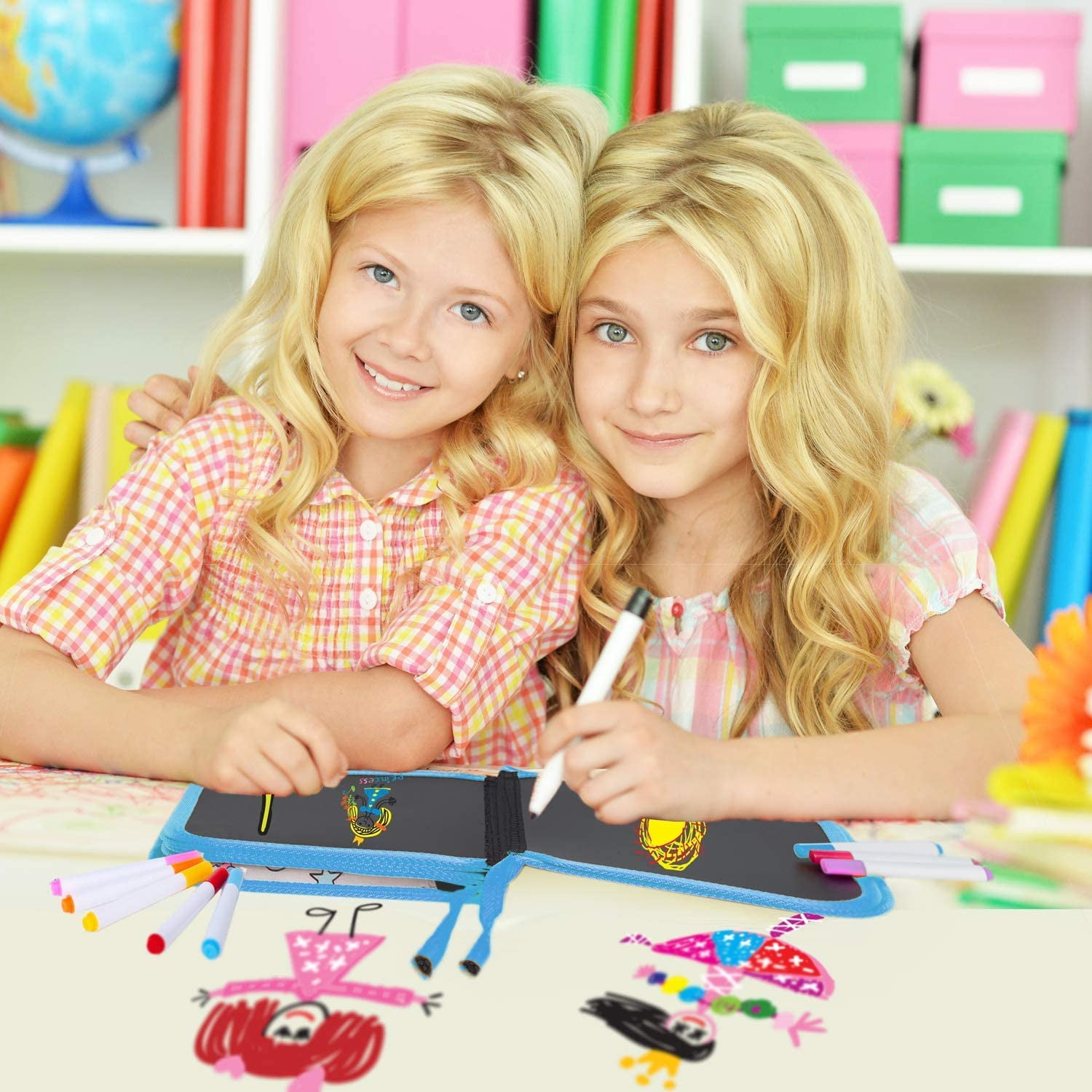 Details about   Portable Erasable Drawing Board Kids Dual Sided Reusable Sketchpad Painting Book 