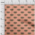 thumbnail image 1 of oneOone Georgette Viscose Fabric Lotus Block Printed Craft Fabric BTY 42 Inch Wide, 1 of 4