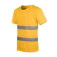 thumbnail image 4 of Hi Vis T Shirt Men Reflective Safety Lime Orange Short Sleeve Breathable HIGH Visibility Birdeyes T-Shirts Yellow XL, 4 of 5