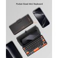 thumbnail image 2 of Miniteclado Bluetooth Doohoeek Universal con soporte naranja, 2 of 8