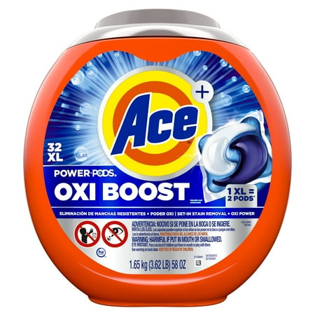 Ace Oxi Boost Power PODS® Laundry Detergent Pacs, Stain Remover Plus Oxi Power, 58 oz, 32 Count