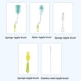 thumbnail image 2 of Visland 5Pcs Baby Feeding Bottle Brush and Nipple Cleaner with Hook Kids Water Bottle Brush Set Long Handle Narrow Neck Glass Bottle Kitchen Washing Straw Cleaning Brush, 2 of 7