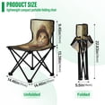 thumbnail image 3 of WOBOGO Cat in An Army Coat Camping Chair Convenient Four Corner Backrest Folding Stool Can Hold Up to 220lbs, 3 of 8