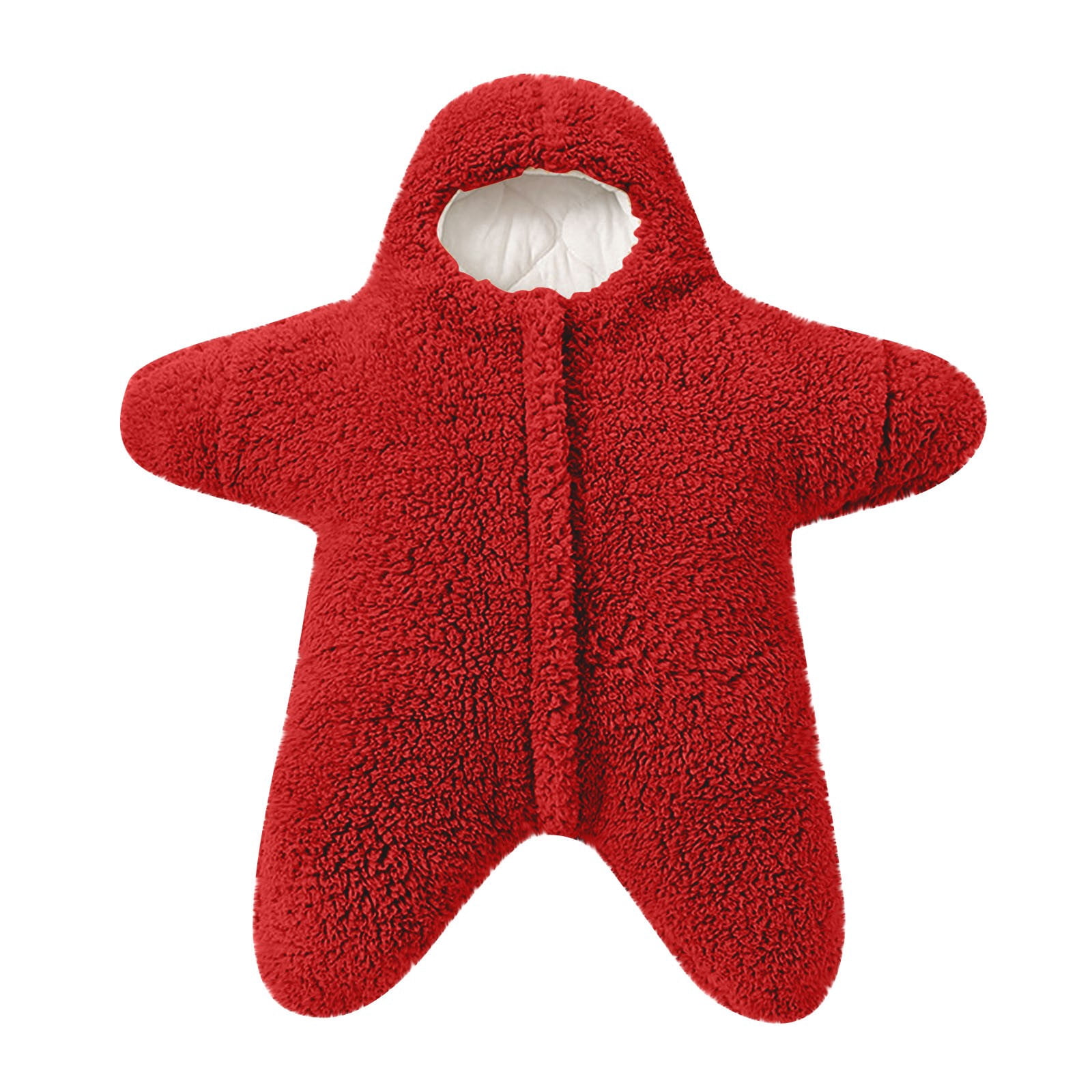 Baby Sleep Sack Boys Girls Fleece Winter Sleeping Long Sleeve Onesies Pajamas Star-Fish Warm Sleeping Bag Snowsuit, Red, 9 Months