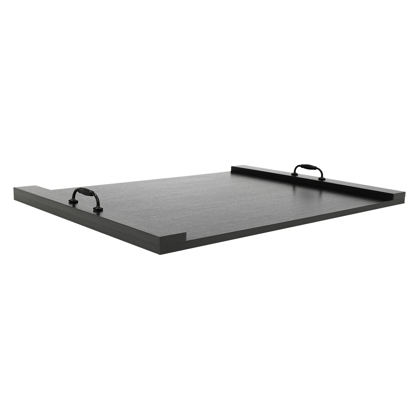 30” X 22” Stove Top Cover Board – Solid Wood Counter Space Extender with Handles, Extra Large Kitchen Workspace & Stove Protection, Stylish Black Melamine Finish