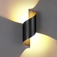 thumbnail image 1 of Aplique de pared moderno, iluminación de pared de metal, luz LED para exteriores de arriba a abajo, blanco cálido, resistente al agua, diseño de moda en espiral, eficiencia energética para uso en, 1 of 5