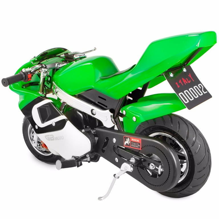 XtremepowerUS Gas Pocket Bike Motorcycle 40cc 4 stroke Engine Green Walmart