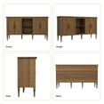 thumbnail image 3 of HLR 59" Mid Century Modern Sideboard Buffet Cabinet with 4 Doors, Brown Cabinet with Shelf, Vintage Large Sid, 3 of 13