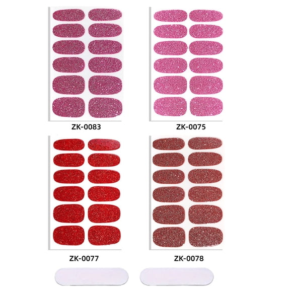 YTTAL Glitter Nail Polish Strips, Self-Adhesive Full Nail Wraps for Women, Long Lasting Gel Nail Stickers, DIY Nail Art Decals for Manicure, No Dry Time, Easy to Apply, Perfect for Home Salon & Gifts