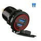 thumbnail image 5 of sweethay de coche de plástico USB dual Encendedor de cigarrillos Adaptador de corriente de montaje de enchufe de carga rápida para motocicleta Luz roja/2 puertos 2piezas sweethay CBP054462, 5 of 6