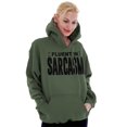 thumbnail image 3 of Fluent in Sarcasm Funny Attitude Unisex Plus Fleece Graphic Hoodie Brisco Brands 2X, 3 of 5
