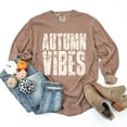 thumbnail image 6 of Autumn Vibes Block Distressed - Women's Garment Dyed Long Sleeve Graphic T-Shirt, 6 of 10