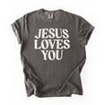 thumbnail image 7 of Jesus Loves You Shirt for Women Christian Faith Easter Inspirational Distressed Tee Pepper Shirt Adult X-Large, 7 of 7