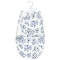thumbnail image 2 of Hudson Baby Infant Girl Plush Faux Fur Swaddle Wrap, Blue Toile, 0-3 Months, 2 of 2