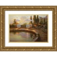 thumbnail image 1 of Obuchovsky, Yury 24x18 Gold Ornate Wood Framed with Double Matting Museum Art Print Titled - Lanterns, 1 of 4
