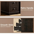 thumbnail image 5 of FAGAGA End Table with 3 Drawers for Living Room,Nightstand Sofa Side Table with Charging Station,Brown, 5 of 8