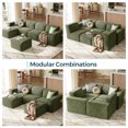 thumbnail image 4 of LINSY HOME Oversized Modular Sectional Sofa, U-Shaped Cloud Sofa Couch with Corduroy Fabric, 4 Seat Sponge Sofa for Living Room, No Assembly Required, Green, 4 of 8