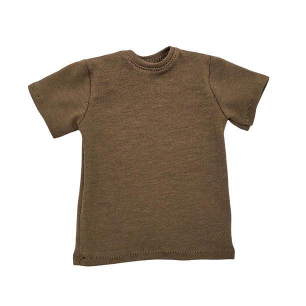 Ropa para figuras de acción a escala 1/6, ropa para muñecas BJD masculinas y femeninas, camiseta, disfraz en miniatura para figuras de 12 pulgadas a marrón