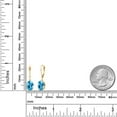 thumbnail image 6 of Gem Stone King 14K Yellow Gold Swiss Blue Topaz Earrings for Women | 4.50 Cttw | Gemstone November Birthstone | Oval 9X7MM, 6 of 6