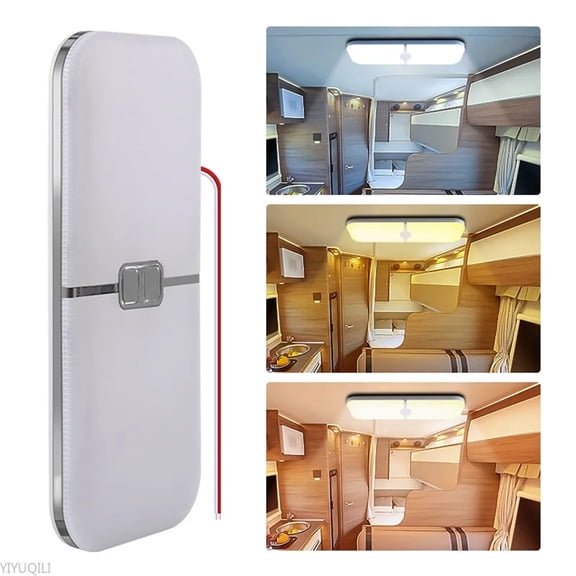 RV Lights Interior 3 Color Camper Lights 204 LEDs Dimmable 12V Led Lamps Fixture RV Ceiling Dome Light ,Durable Material