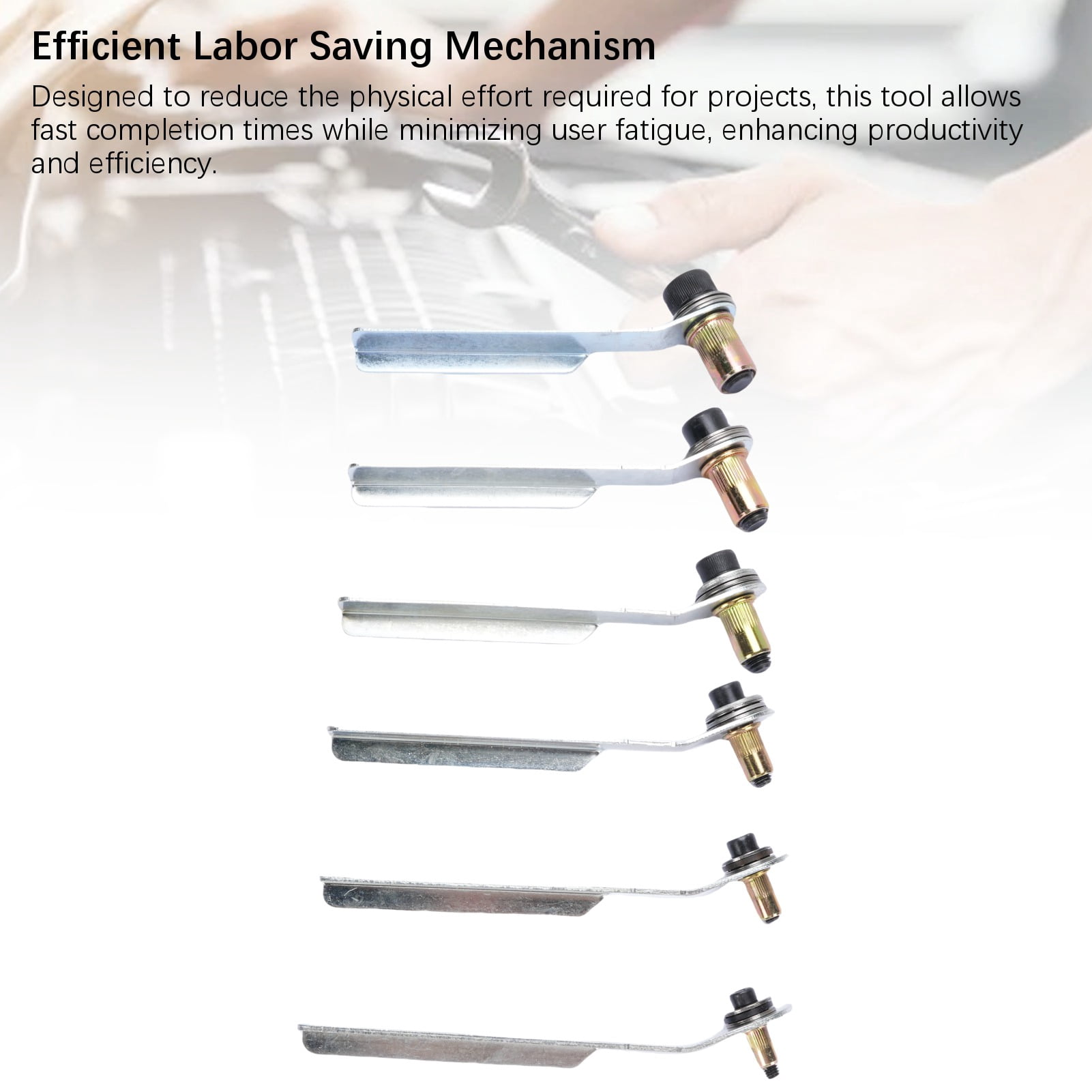 Suodoka Multifunctional Portable Manual Rivet Nut Pulling Tool Kit, M4 M5 M6 M8 M10 M12 Carbon Steel Mandrels, Labor Saving Hand Riveter Gun for Industrial and Home DIY, 6.69 in / 17 cm