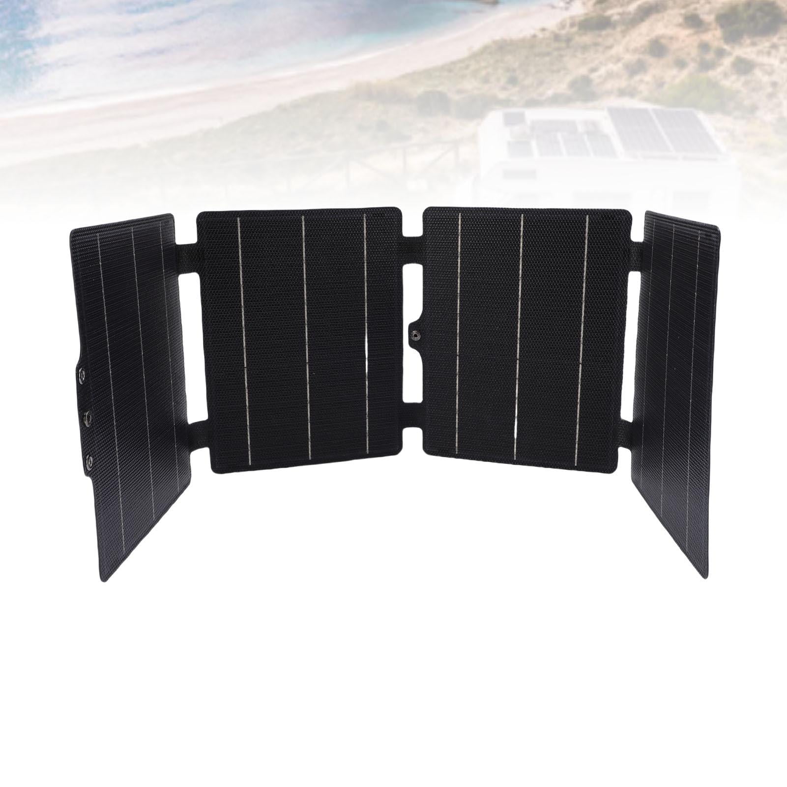 YAHHU 30W Portable Foldable Solar Panel Charger – 12V, USB / DC / Type‑C, Monocrystalline, Weather‑Proof, Lightweight Outdoor Power Bank