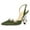 Dark Green, variant on Women Pointed Toe Buckled Bckstrap Pumps Floral Ornaments Pearl High Heels Dance Party Bridal Shoes Size 9 Black