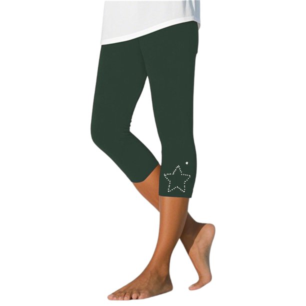 Pantalones capri ajustados de cintura alta para mujer: ropa informal de verano, fácil cuidado, perfectos con camisetas