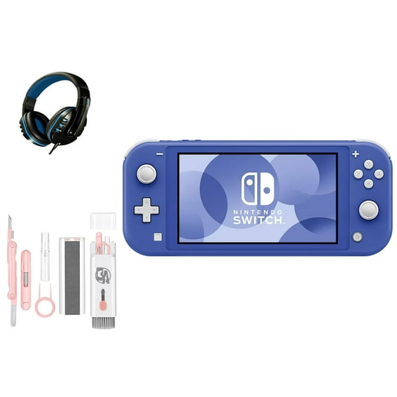 Pre-Owned Nintendo Switch Lite - Blue with BOLT AXTION Cleaning Kit Headset