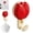 Red, variant on ZOURIH Tulip Suction Cup Shower Hook | Cute Reusable Decorative | No Drilling Hooks | for Shower Kitchen Tile Wall Window Glass Door Entryway,(Green)