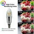 thumbnail image 4 of 4 Pack E14 12W Ampoule LED pour Bougie, Équivalent 100W Ampoule Incandescente, Blanc Chaud, Petite Vis Edison Ampoule pour Bougie, 4 of 5
