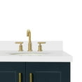 thumbnail image 4 of Ariel Taylor 37 In. Right Offset Oval Sink Vanity With White Quartz Countertop In Midnight Blue, 4 of 11