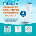 thumbnail image 2 of Hurricane 12 Pack HF7489-04 Advanced Pool and Spa Filter Cartridge Replacement, 2 of 7