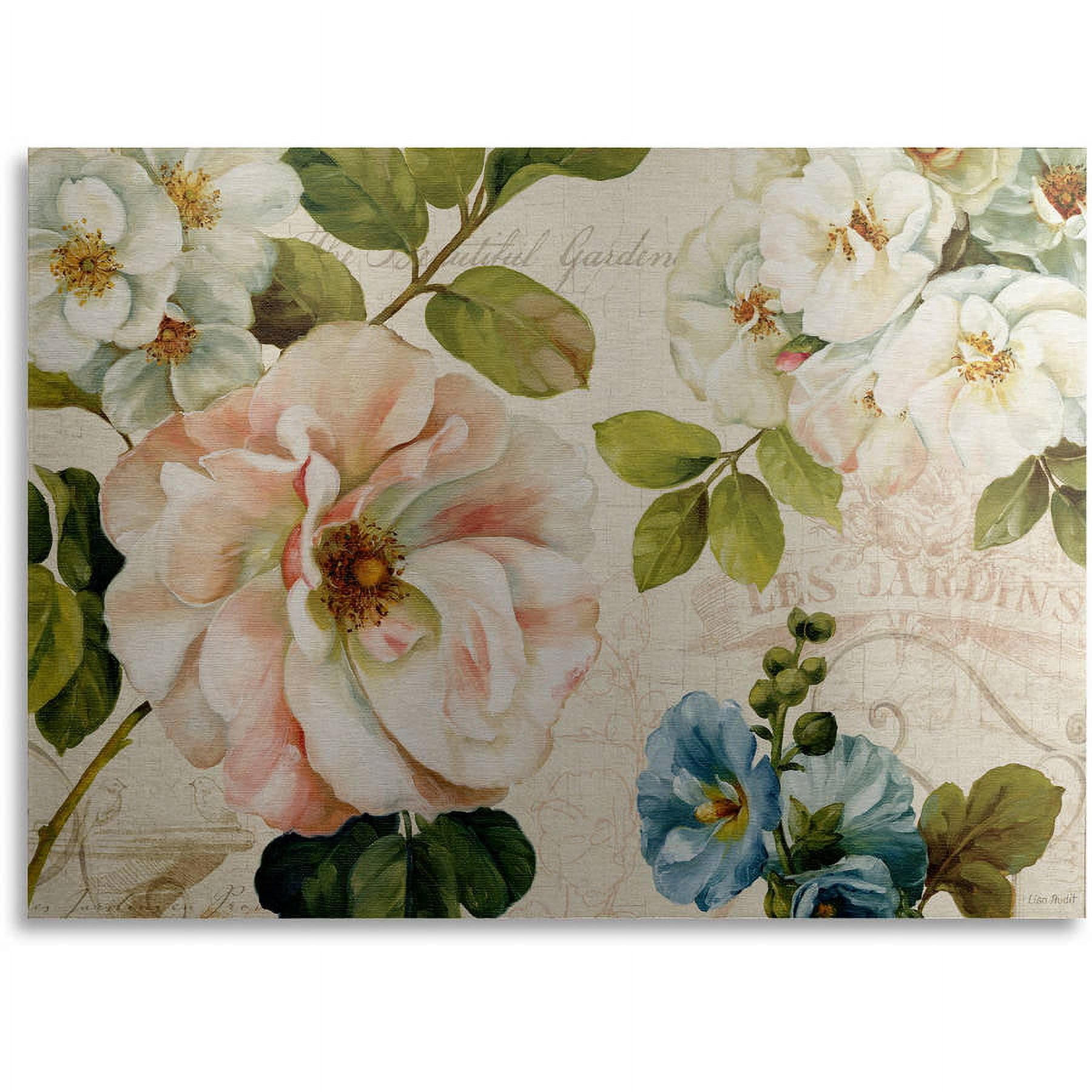 Trademark Fine Art "Les Jardin I" Brushed Aluminum Wall Art Art by Lisa Audit 16x22