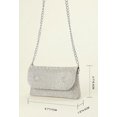 thumbnail image 2 of Kukuzhu Women’ Rhinestone Envelope Bag Sparkling Evening Handbag Silver Purse Bling Designer Chain Clutch for Prom Party, 2 of 8