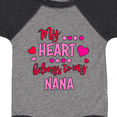 thumbnail image 4 of Inktastic My Heart Belongs to My Nana Boys or Girls Baby Bodysuit, 4 of 5
