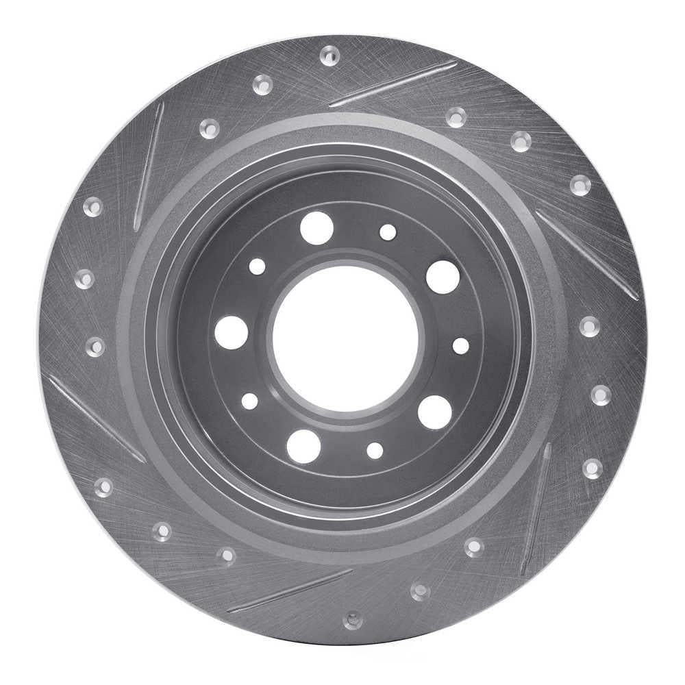 Dynamic Friction Company 631-27021R DFC Brake Rotor - Drilled And Slotted - Silver
