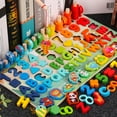 thumbnail image 1 of Educational Wooden Toys For Kids Board Math Fishing Count Numbers Digital Shape Match Early Education Child Gift Toy, 1 of 6