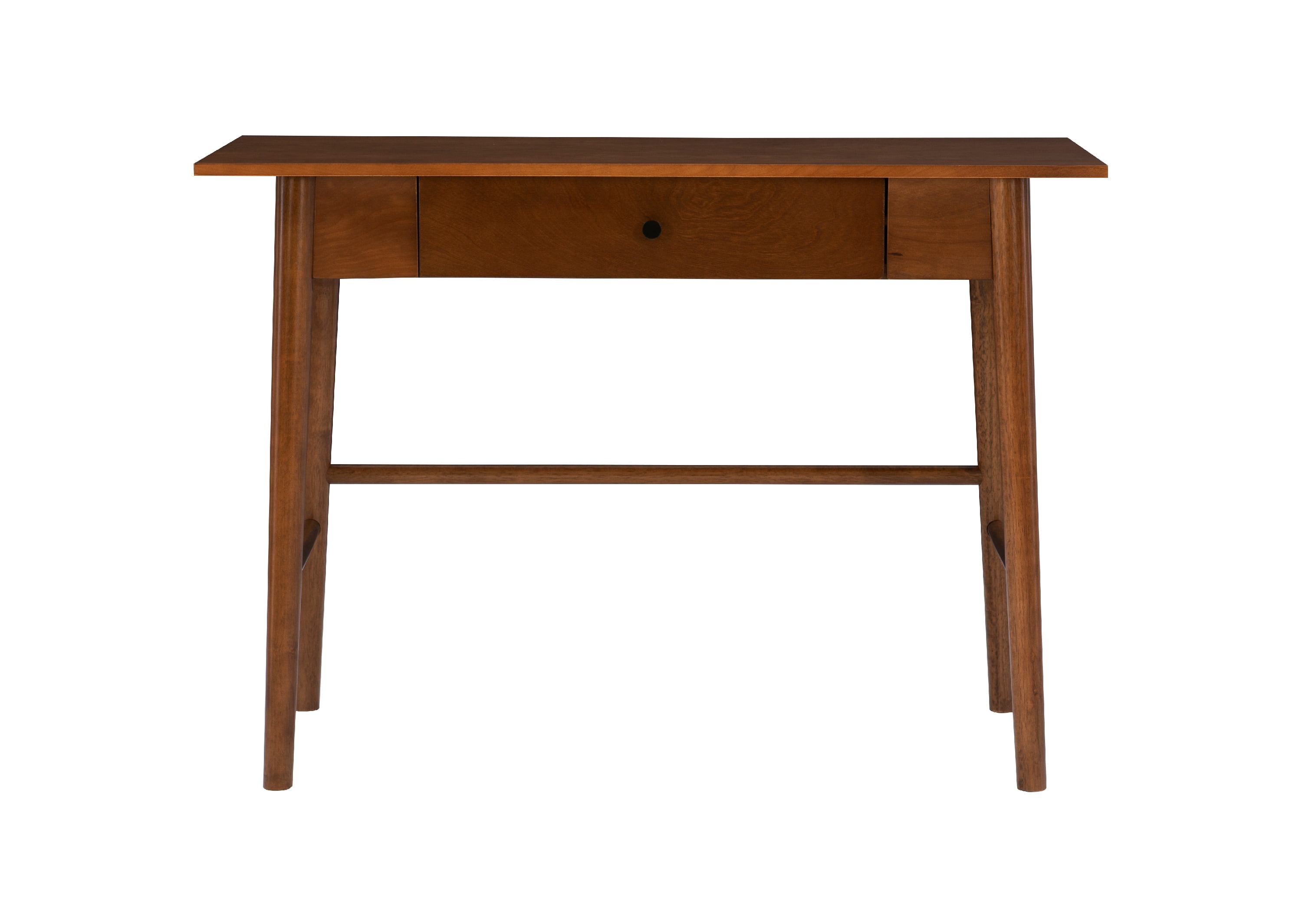 Linon Ashville 42" Single Drawer Mid-Century Writing Desk, Walnut