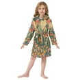 thumbnail image 6 of FORMRS Niños Bathrobe Unisex Hooded Robe Soft Plush Pajamas Sleepwear, Size 2-3T, Floral Mushroom, 6 of 7