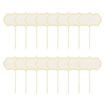 MUSEYA 16PCS Cheese Markers Blank Toothpick Flags White Paper Food Labels For Birthday Party Setup