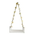thumbnail image 3 of HILABEE Wooden Swing Seats with Flower Rope Photo Background Photo Posing Aid Gift White, 3 of 9