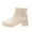 Women White Shoes, variant on Tuphregyow Women's Vintage Western Style Leather Calf Boots with Hidden Wedge Heel and Zipper Fastening White 35